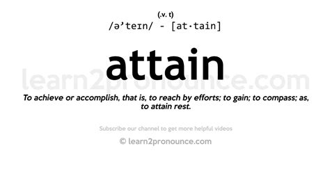 Attain Meaning .